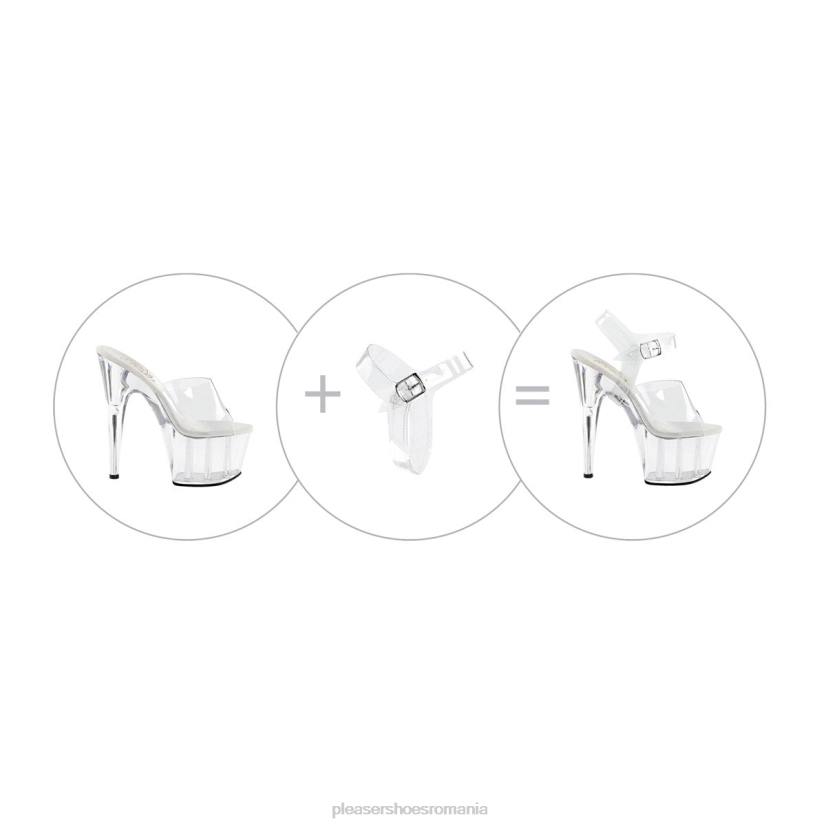 clar L862145 bretele transparente detasabile pentru glezne - marimea 11-16